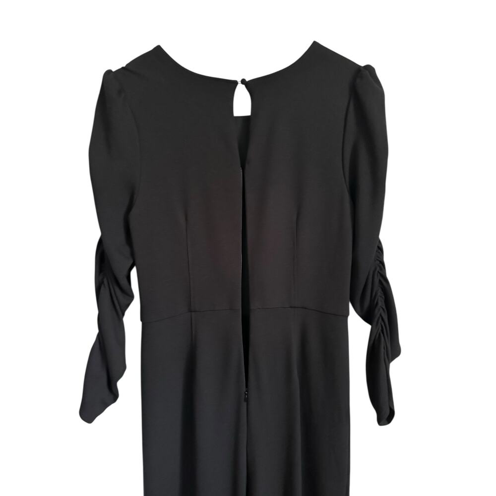 NEW Ali and Jay Black Long Ruched Sleeve Wide Leg Jumpsuit Size Large - Picture 10 of 11